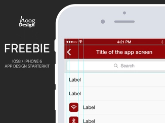 Freebie iOS iPhone6 ​​PSD - Starterkit طراحی برنامه