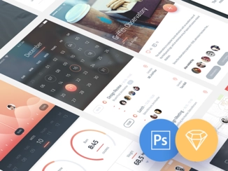 Phoenix UI: Vol 1 - برای iPhone 6 / PSD رایگان
