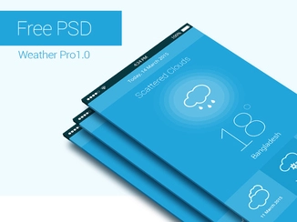 PSD رایگان: Weather Pro 1.0