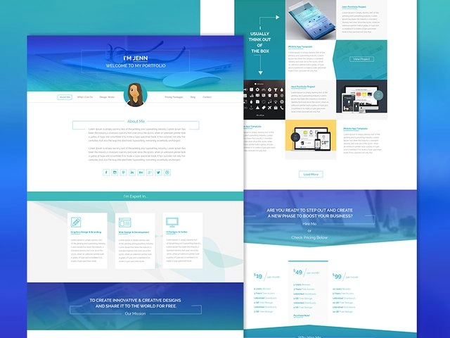 Freebie - Minimal iShow Personal Portfolio Psd