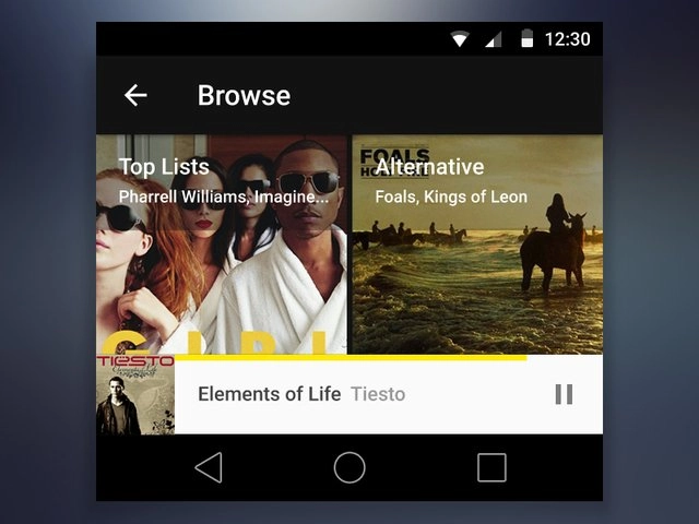 کیت Android L PSD - مرور صفحه