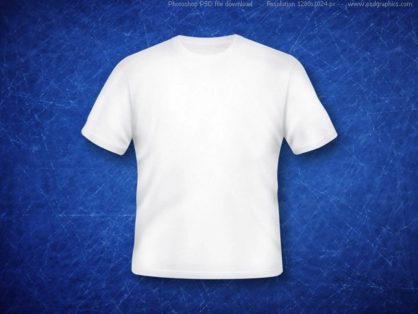 تی شرت سفید خالی (PSD)