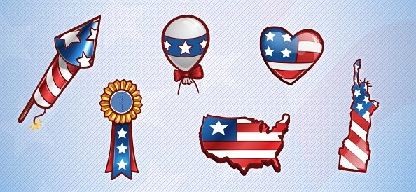 مجموعه رایگان PSD American Patriotic 1
