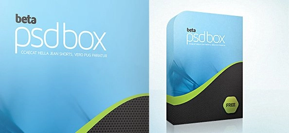 قالب نرم افزار 3D Box PSD