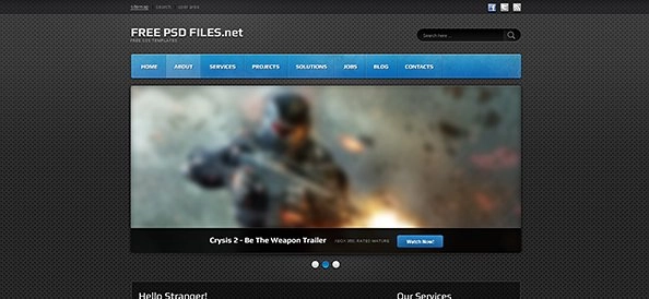 قالب PSD Dark Portfolio