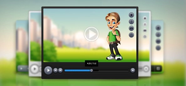 مجموعه PSD پخش کننده ویدیو