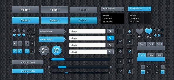 مجموعه رایگان UI PSD