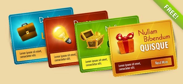 4 قالب PSD Web Box