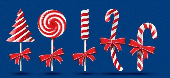 کریسمس Candy گرافیک PSD