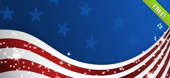 پرچم های ایالات متحده آمریکا PSD - مجموعه میهنی آمریکایی