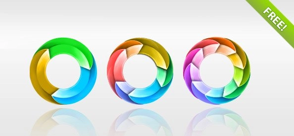 Circle Arrows Pack PSD