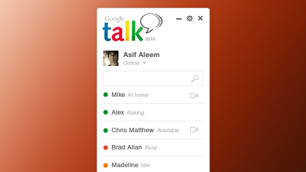 Google Talk Concept Design PSD