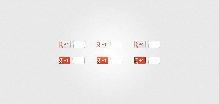 دکمه‌های جدید (نسخه 2) Google 1 (PSD)