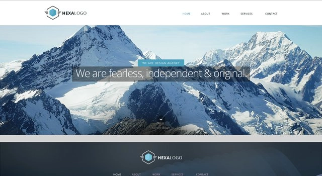 قالب وب سایت هگزا - قالب های رایگان طراحی وب PSD - ارسال شده توسط Ephlux