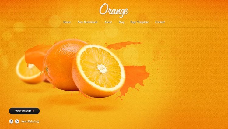 قالب PSD رایگان نارنجی