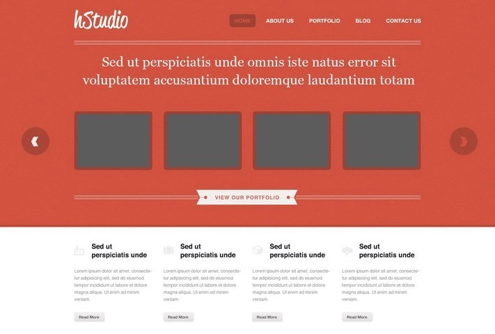 قالب PSD رایگان HStudio