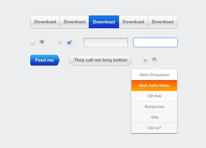 عناصر UI PSD