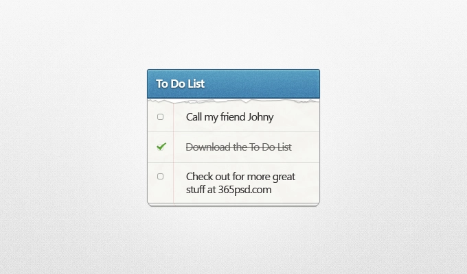 To Do List PSD