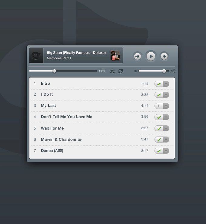 Rdio Layout PSD