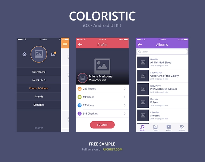 Coloristic: نمونه PSD رایگان