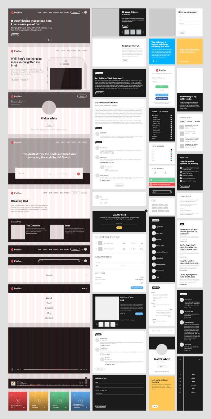 Publish UI Kit (PSD AI رایگان)