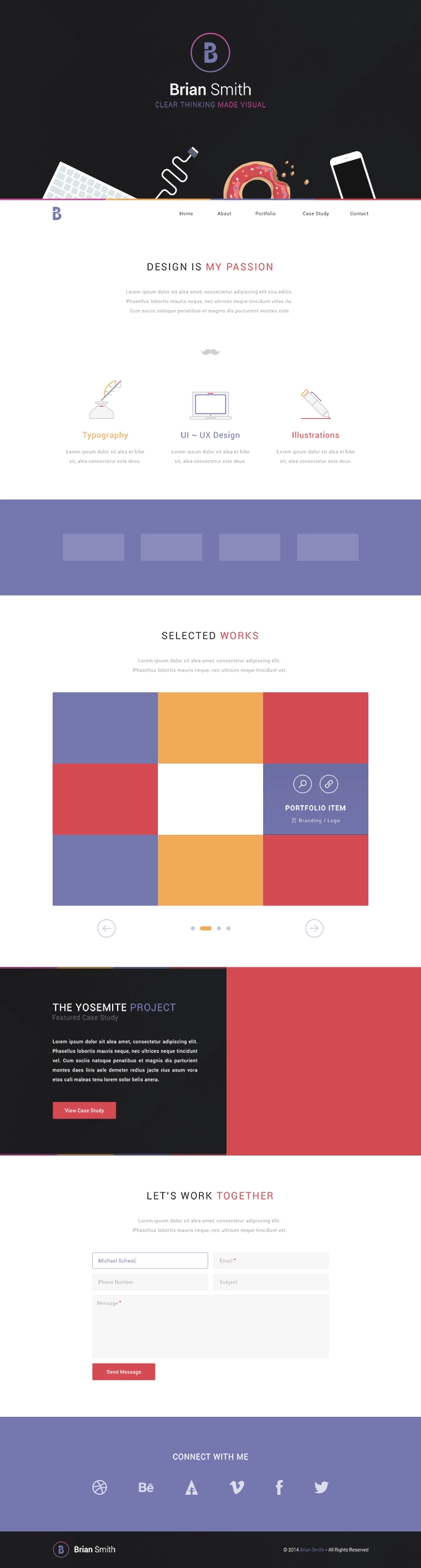 Freebie - یک صفحه PSD