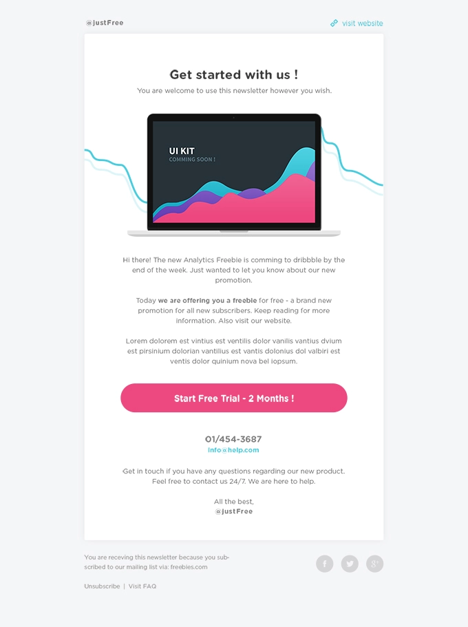 خبرنامه Freebie PSD