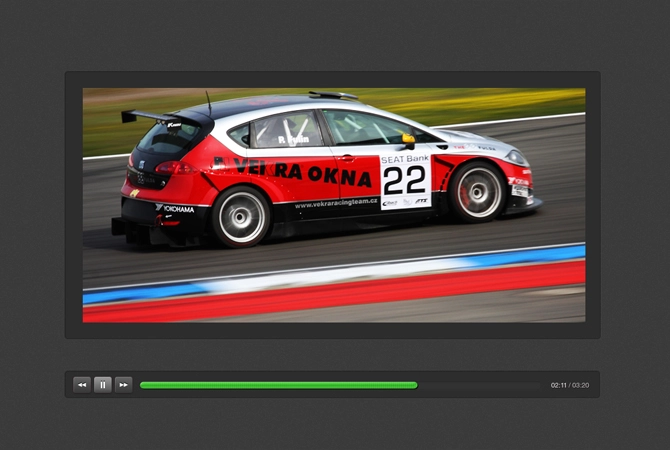 Sleek Dark Video Player PSD رایگان