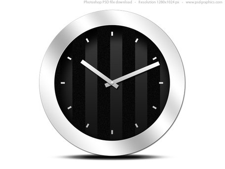 نماد ساعت سیاه مدرن (PSD)