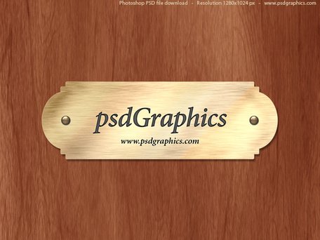 قالب PSD پلاک طلایی