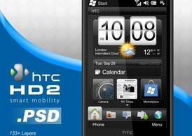گوشی HTC HD2 .PSD