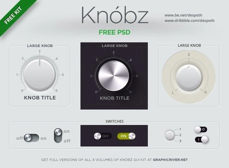 Knbz Knobs UI Kit PSD