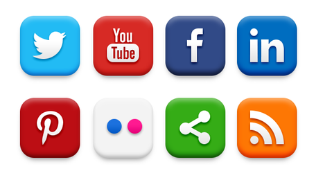 20 نماد رسانه های اجتماعی محبوب (PSD