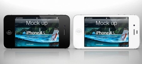ماکت منظره Psd iPhone 4s