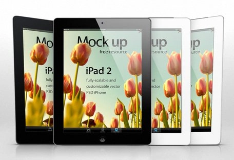 قالب ماکت وکتور iPad 2 Psd