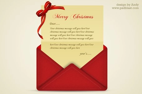نامه تبریک کریسمس PSD