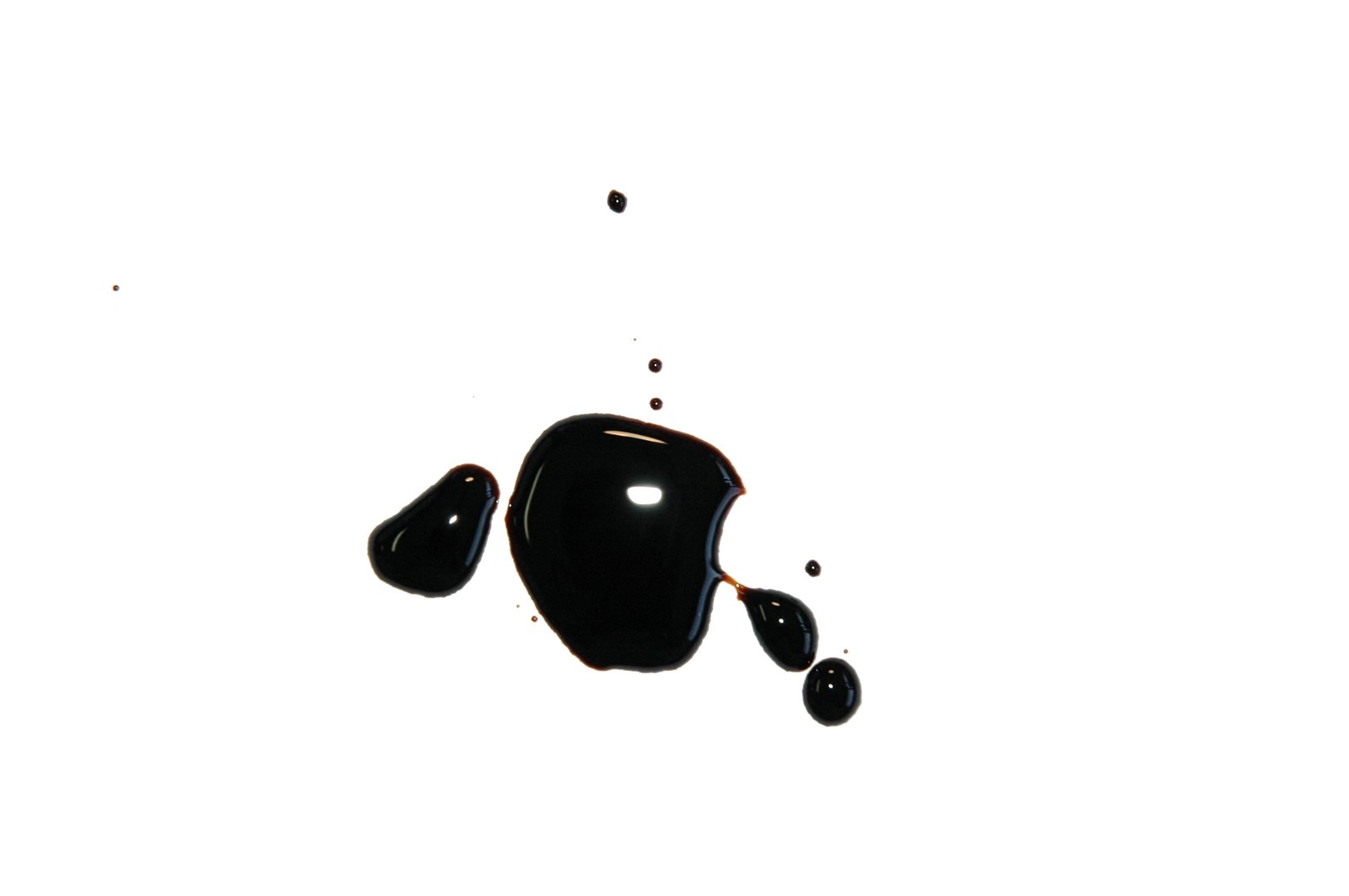 لکه های مایع Balsamico روی فایل عکس سفید