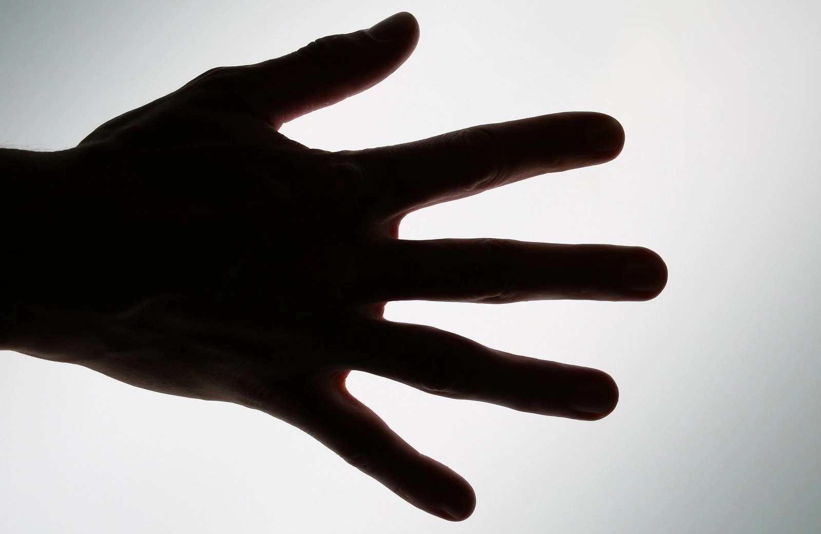 عکس مفهومی از یک دست، پنج انگشت انسان