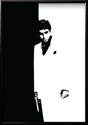 وکتور پوستر فیلم Scarface (با قاب وکتور)