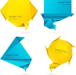 گرافیک وکتور تزئینات اوریگامی رنگارنگ 5