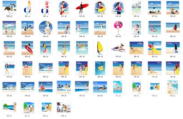 پکیج متریال Summer Beach Resort Vector