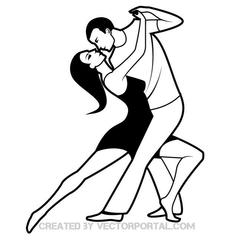 تصویر وکتور مرد و زن رقصنده.eps