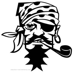 PIRATE WITH A PIPE VECTOR IMAGE.eps