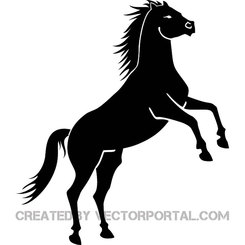 BLACK HORSE ON TWO LEGS VECTOR 2.eps