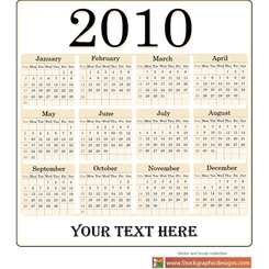 YEAR 2010 VECTOR CALENDAR.eps