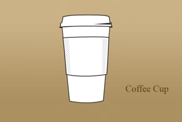 وکتور AI فنجان قهوه کاغذی