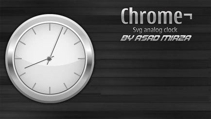 Chrome Svg ساعت آنالوگ وکتور رایگان