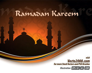 وکتور کارت تبریک رمضان کریم رایگان
