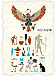 وکتور رایگان نمادهای مصر باستان