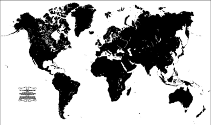 نقشه جهان خالی وکتور رایگان